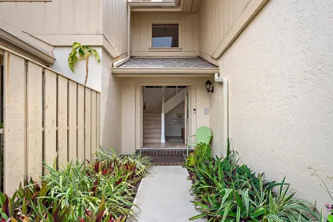 a view of a entryway door of the house