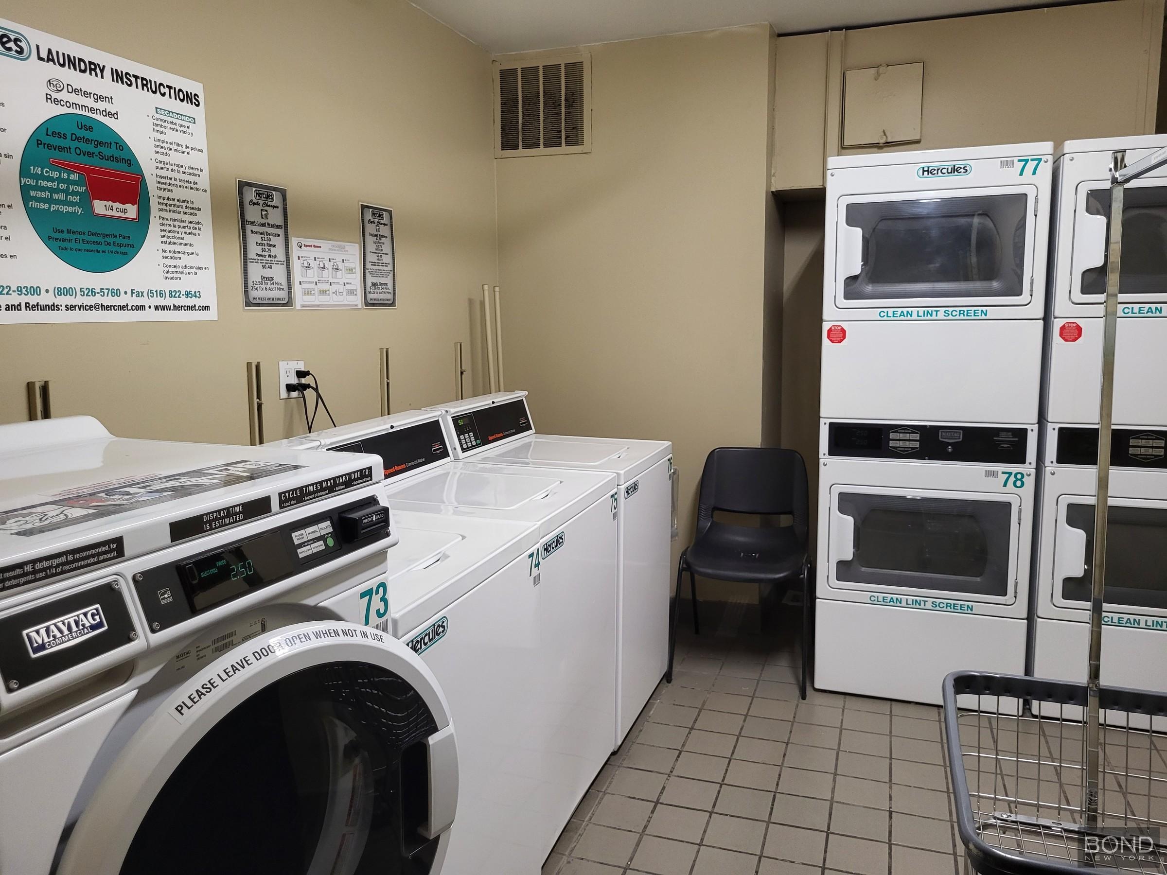 393 West 49th Street, Unit 3OO Manhattan, NY 10019 - Photo 11 of 16 a utility room with dryer and washer