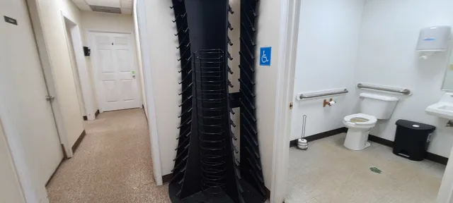 a bathroom with a sink and toilet