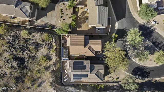 an aerial view of multiple house