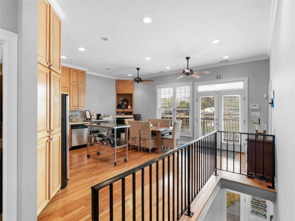157 Andrea Circle Jackson, GA 30233 - Photo 5 of 19 a view of a kitchen with dining room and wooden floor