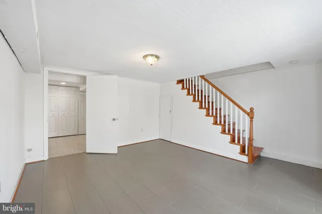 a view of an entryway with stairs