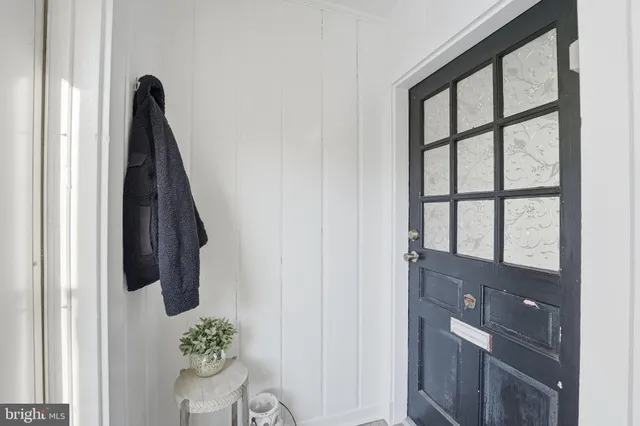 a view of hallway with stairs