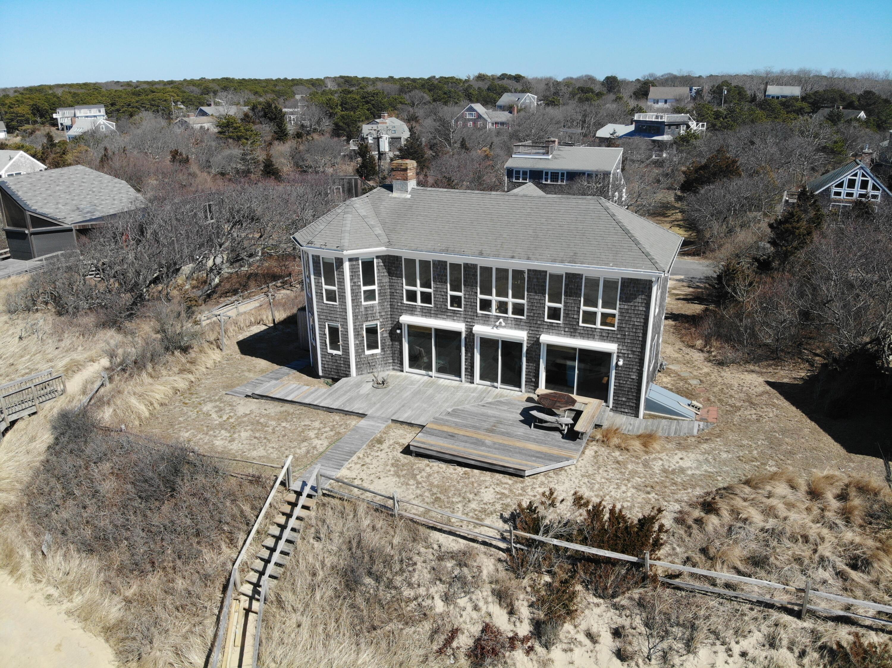 35 Bayberry Lane Eastham, MA 02642 - Photo 9 of 42 an aerial view of a house with a yard