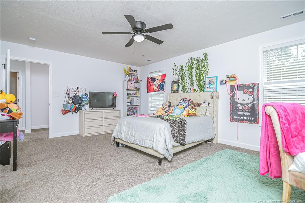 265 St Matthew Ch Road Raeford, NC 28376 - Photo 10 of 21 a bedroom with a bed and a chandelier