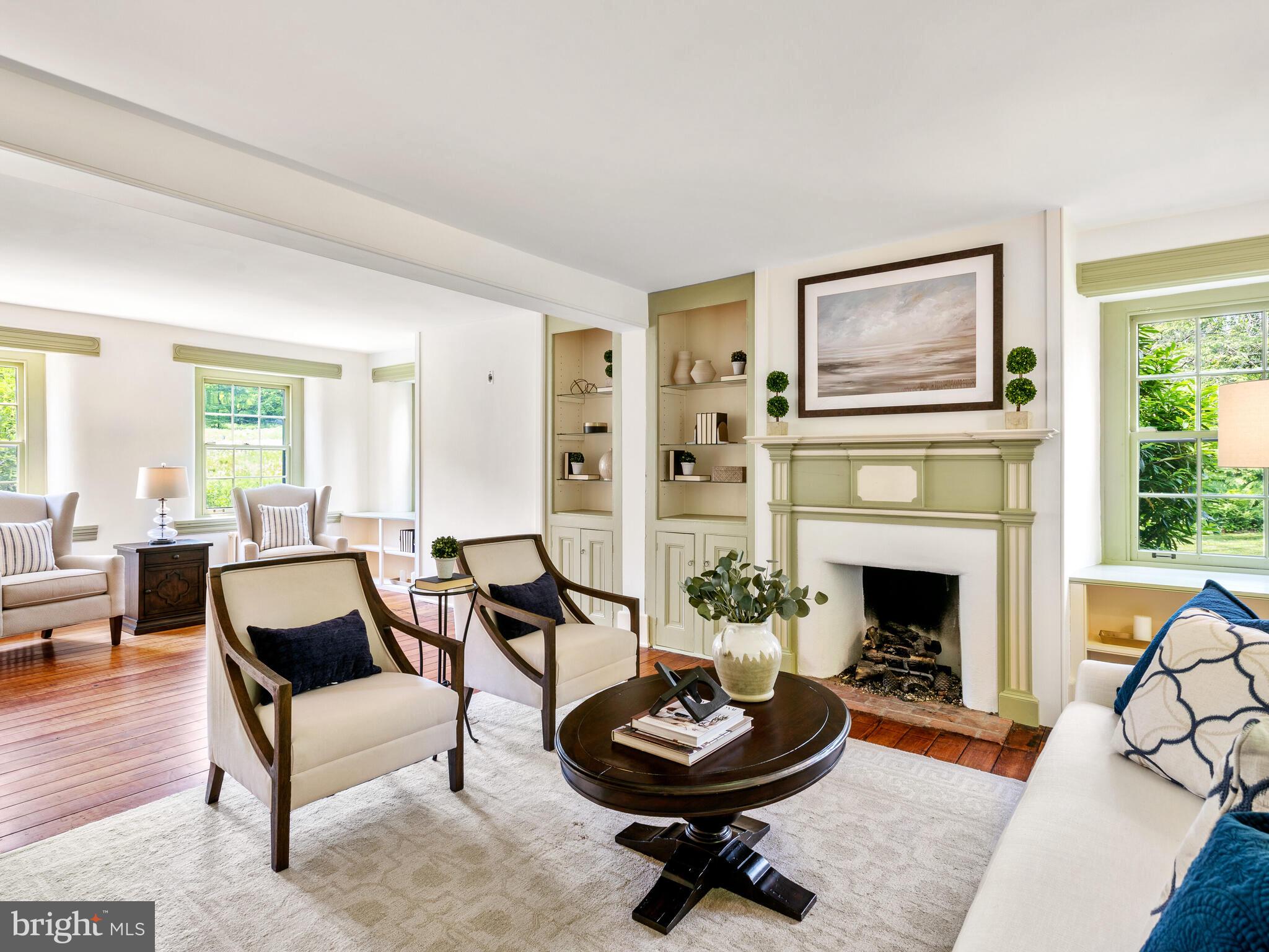 9 Marlborough Road Newtown Square, PA 19073 - Photo 15 of 83 Living Room w/Fireplace