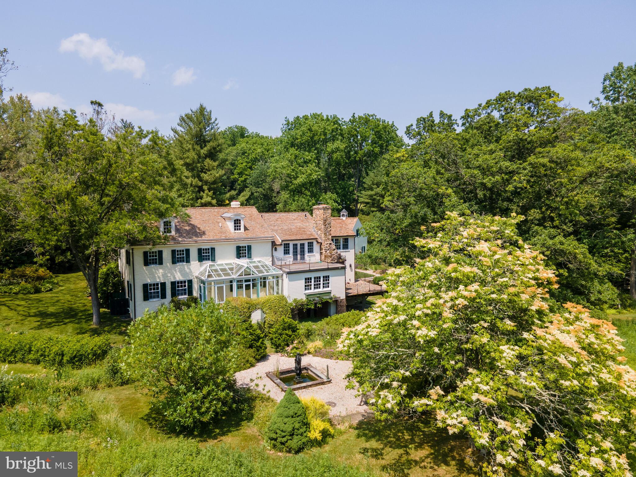 9 Marlborough Road Newtown Square, PA 19073 - Photo 55 of 83 Back Facade w/Gardens