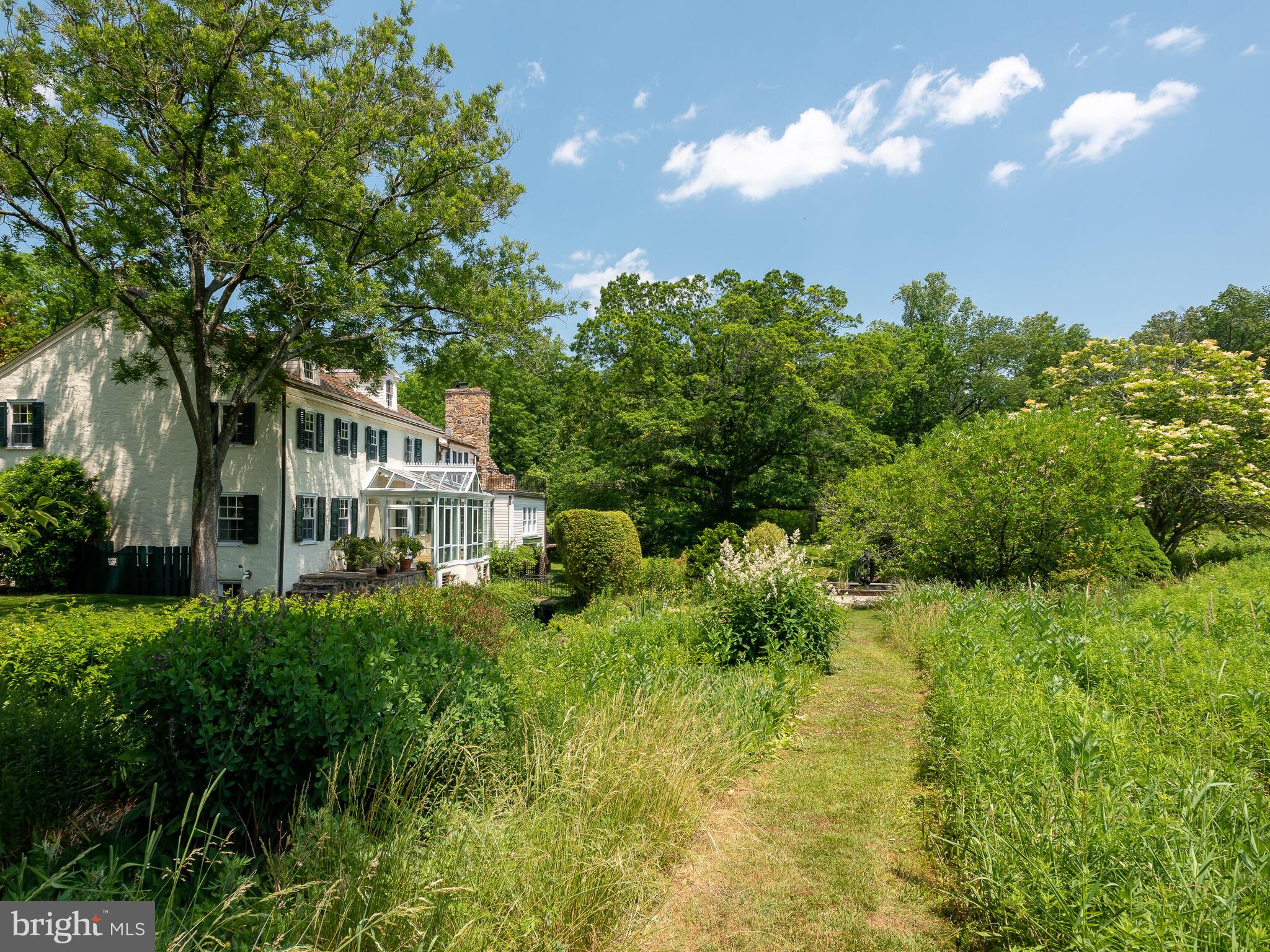 9 Marlborough Road Newtown Square, PA 19073 - Photo 62 of 83 Back Facade with Meadow Trail