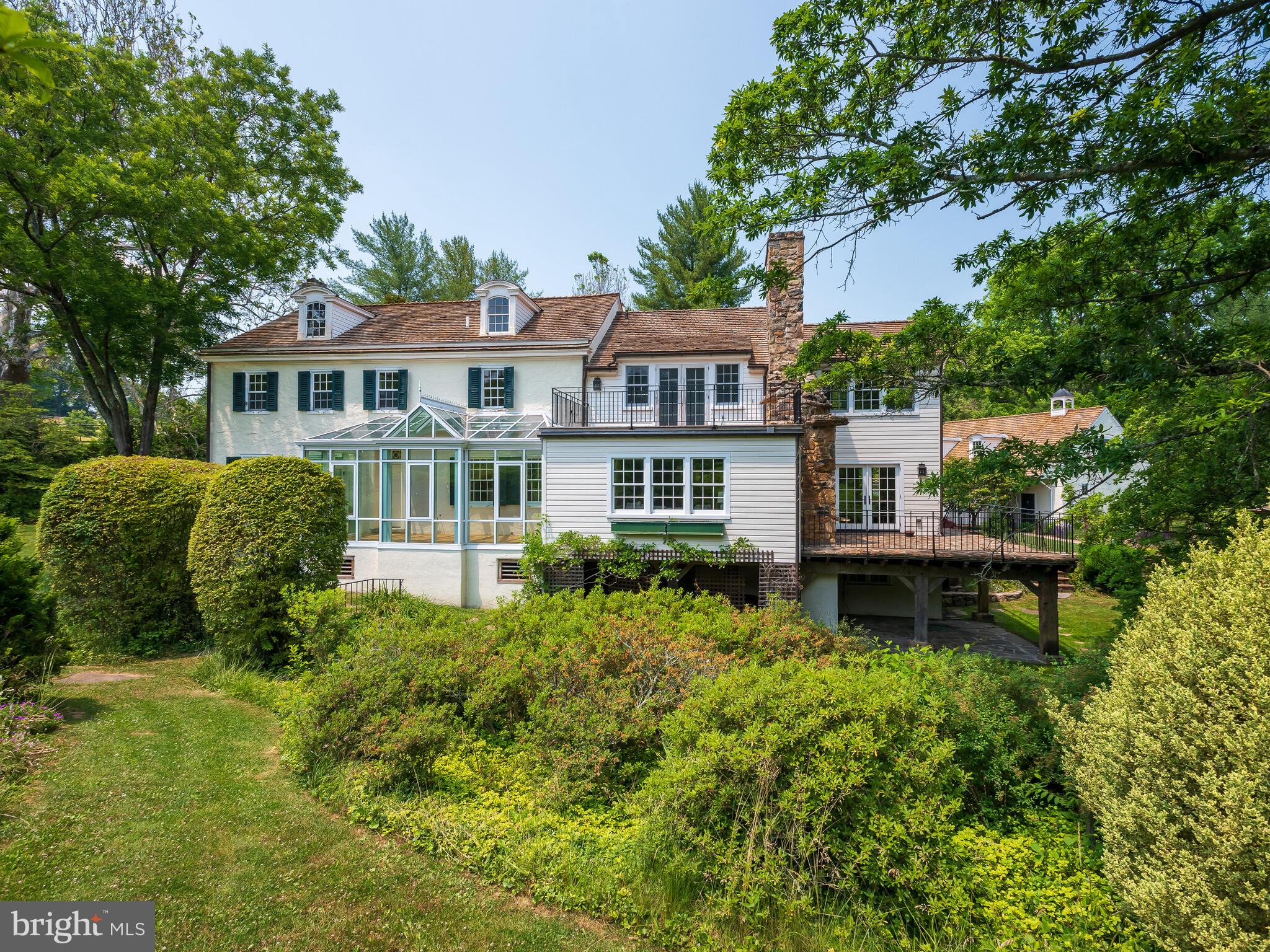 9 Marlborough Road Newtown Square, PA 19073 - Photo 63 of 83 Back Facade with Terraces
