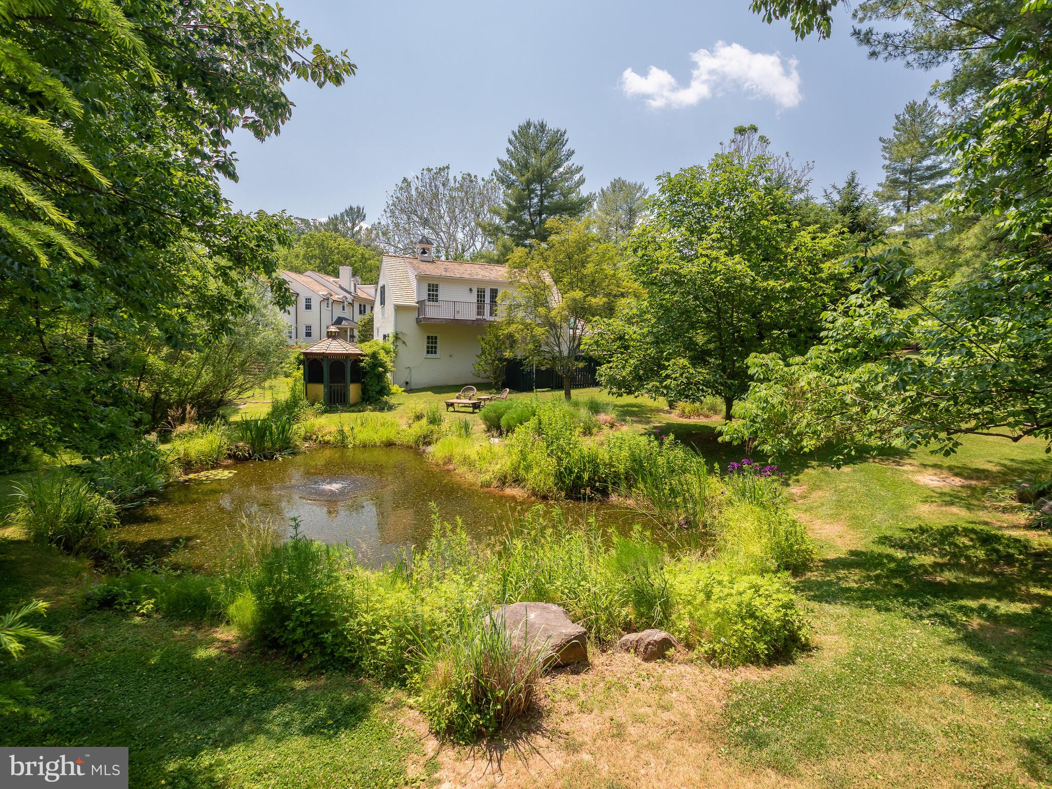 9 Marlborough Road Newtown Square, PA 19073 - Photo 80 of 83 Back Facade of Garage & Pond