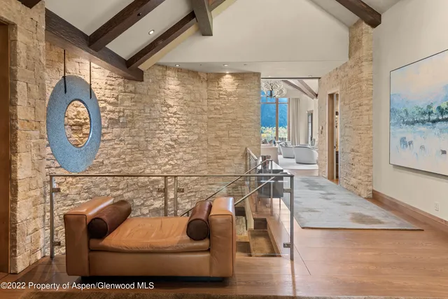 a view of roof deck with furniture