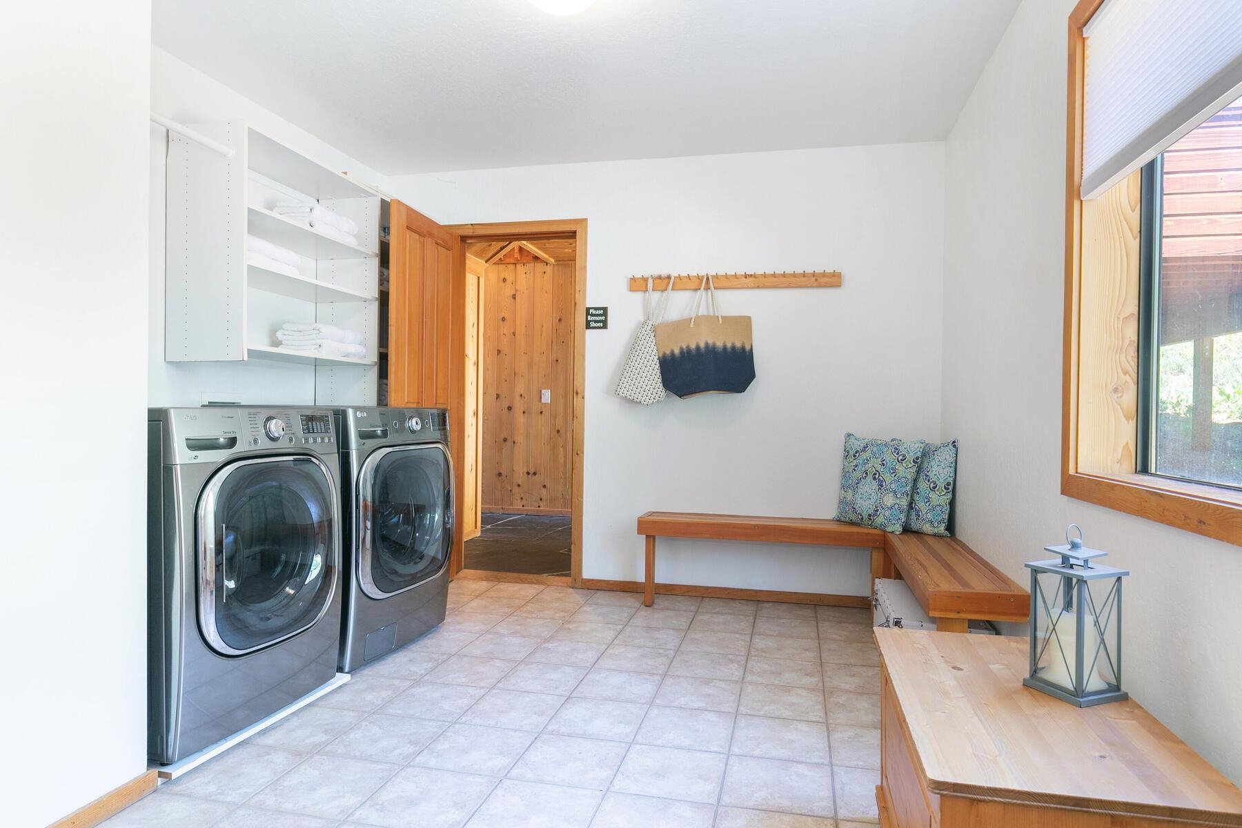 397 Skidder Trail Truckee, CA 96161 - Photo 15 of 21 a view of a storage and utility room with washer and dryer