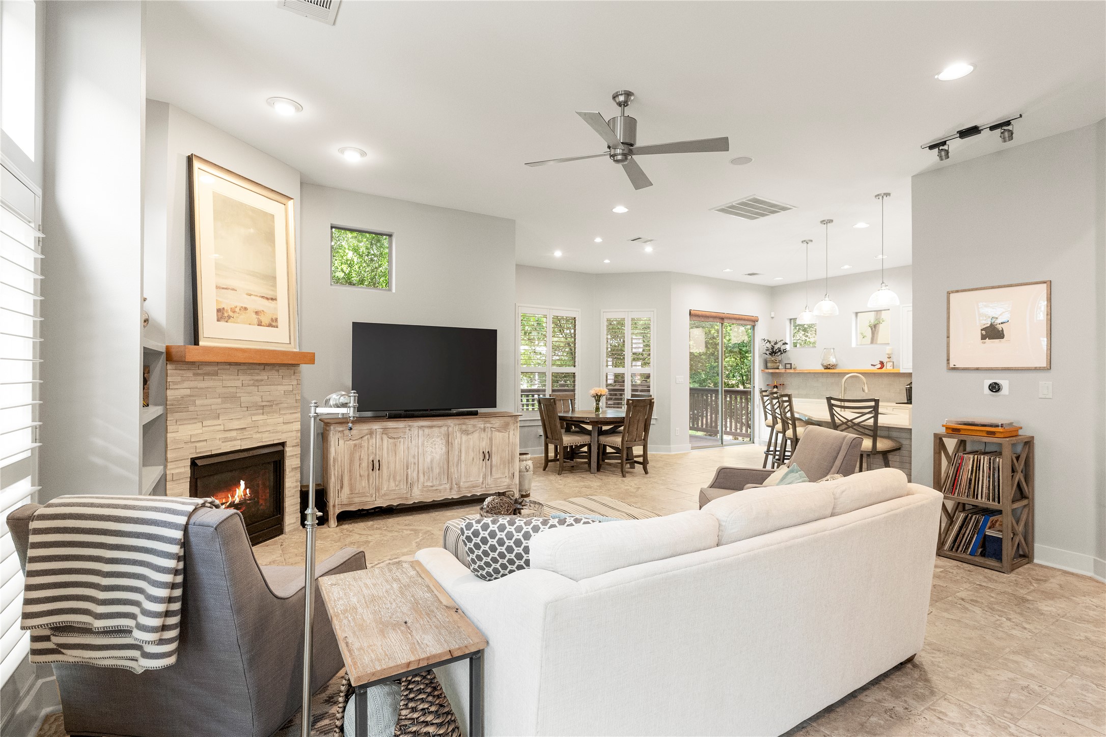3814 Ridgelea Drive, Unit A Austin, TX 78731 - Photo 11 of 30 a living room with furniture and a flat screen tv
