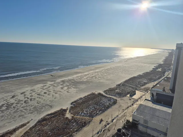 a view of empty room with an ocean view