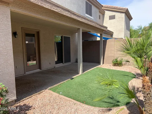 a backyard of a house