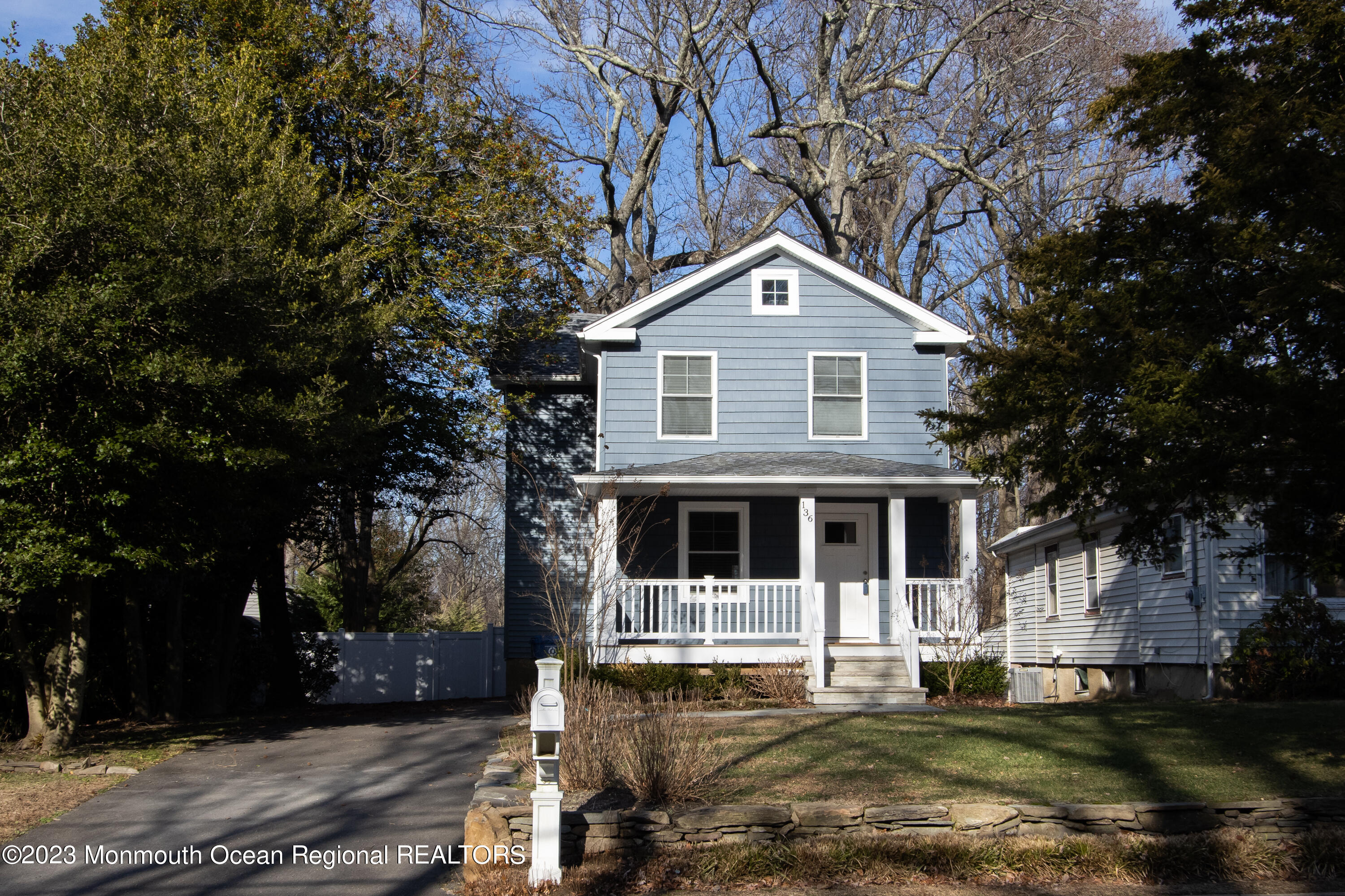 136 Chestnut Avenue Atlantic Highlands, NJ 07716 - Photo 1 of 37 a front view of a house with a yard