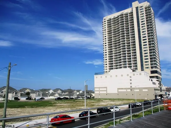 a view of a city with tall buildings