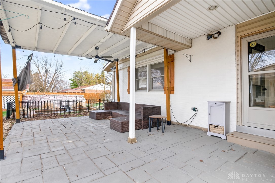 7888 Darke-Preble County Line Road Arcanum, OH 45304 - Photo 40 of 51 Enjoy outdoor living on this expansive covered patio, perfect for relaxation and entertainment.
