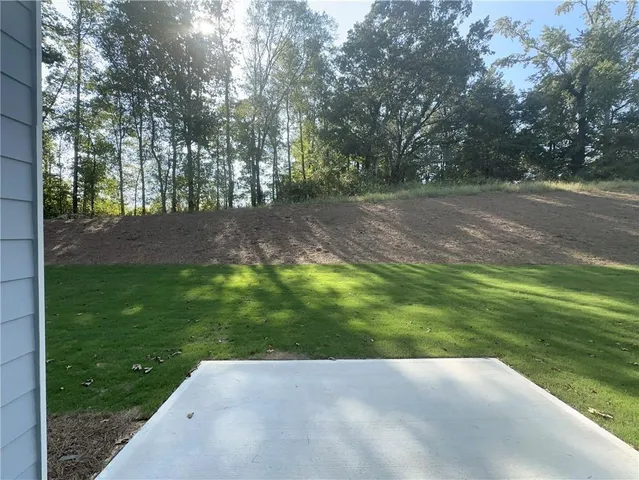 a view of backyard with green space