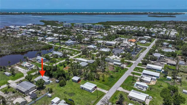 an aerial view of multiple house