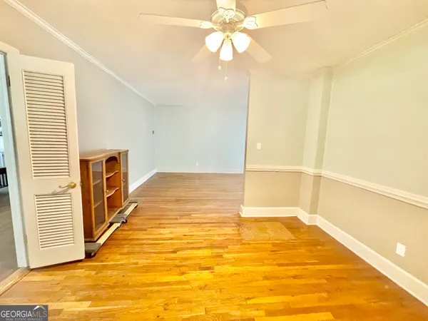 a view of an empty room with empty room