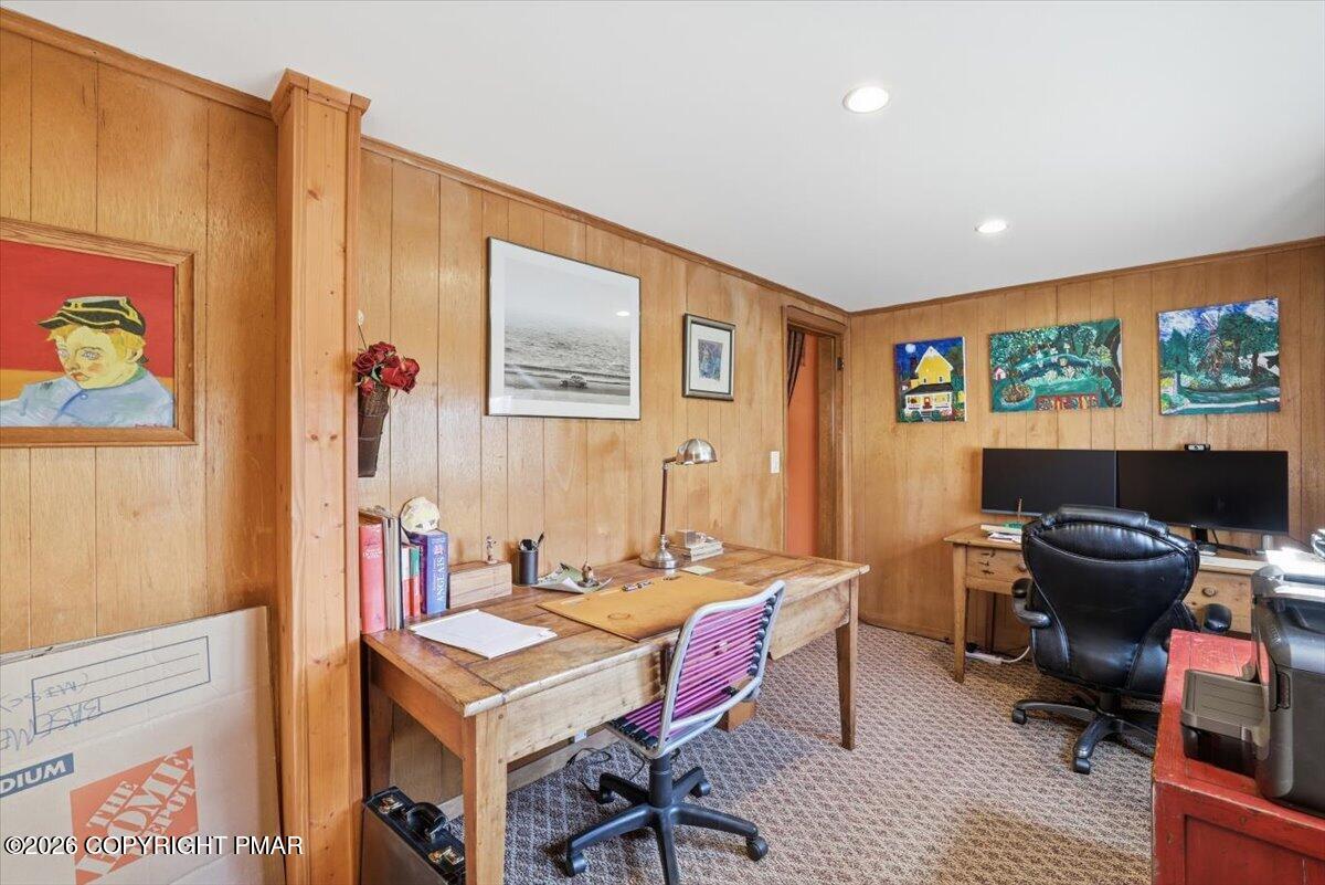 2487 Mountain Road Stroudsburg, PA 18360 - Photo 13 of 61 a view of a workspace with furniture and a potted plant