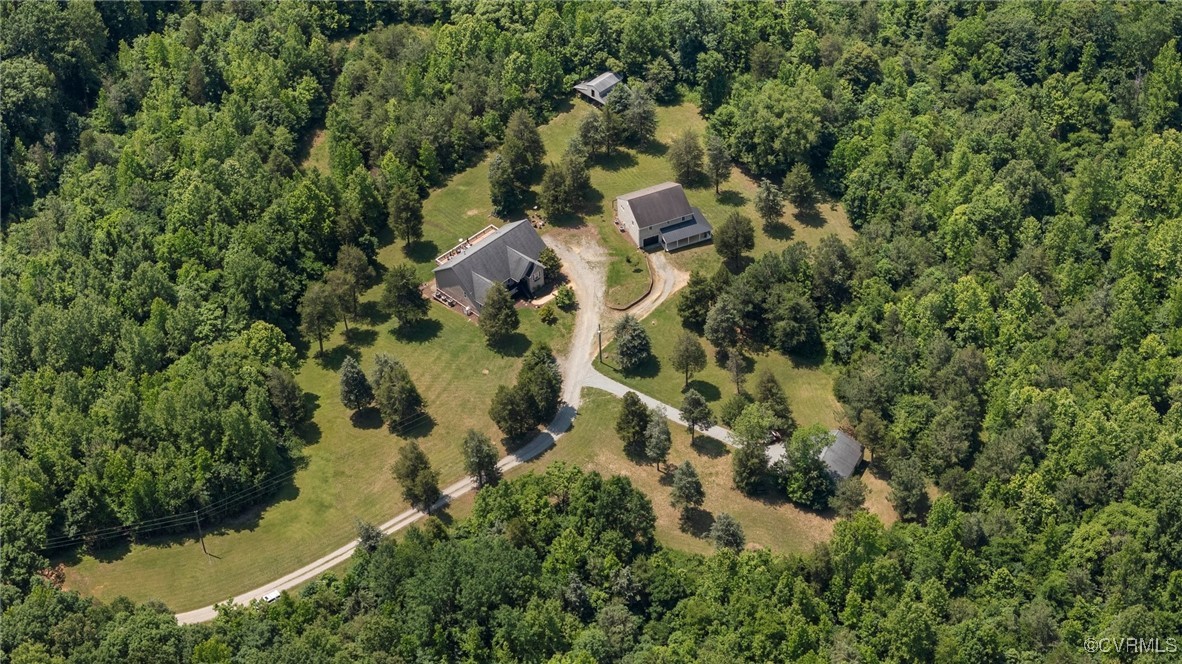 4060 Foxrun Road Powhatan, VA 23139 - Photo 1 of 50 an aerial view of residential house with swimming pool and green space