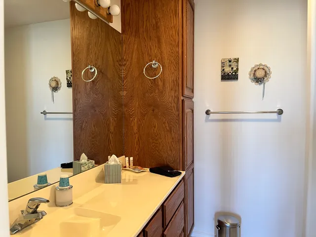 a view of a car in garage