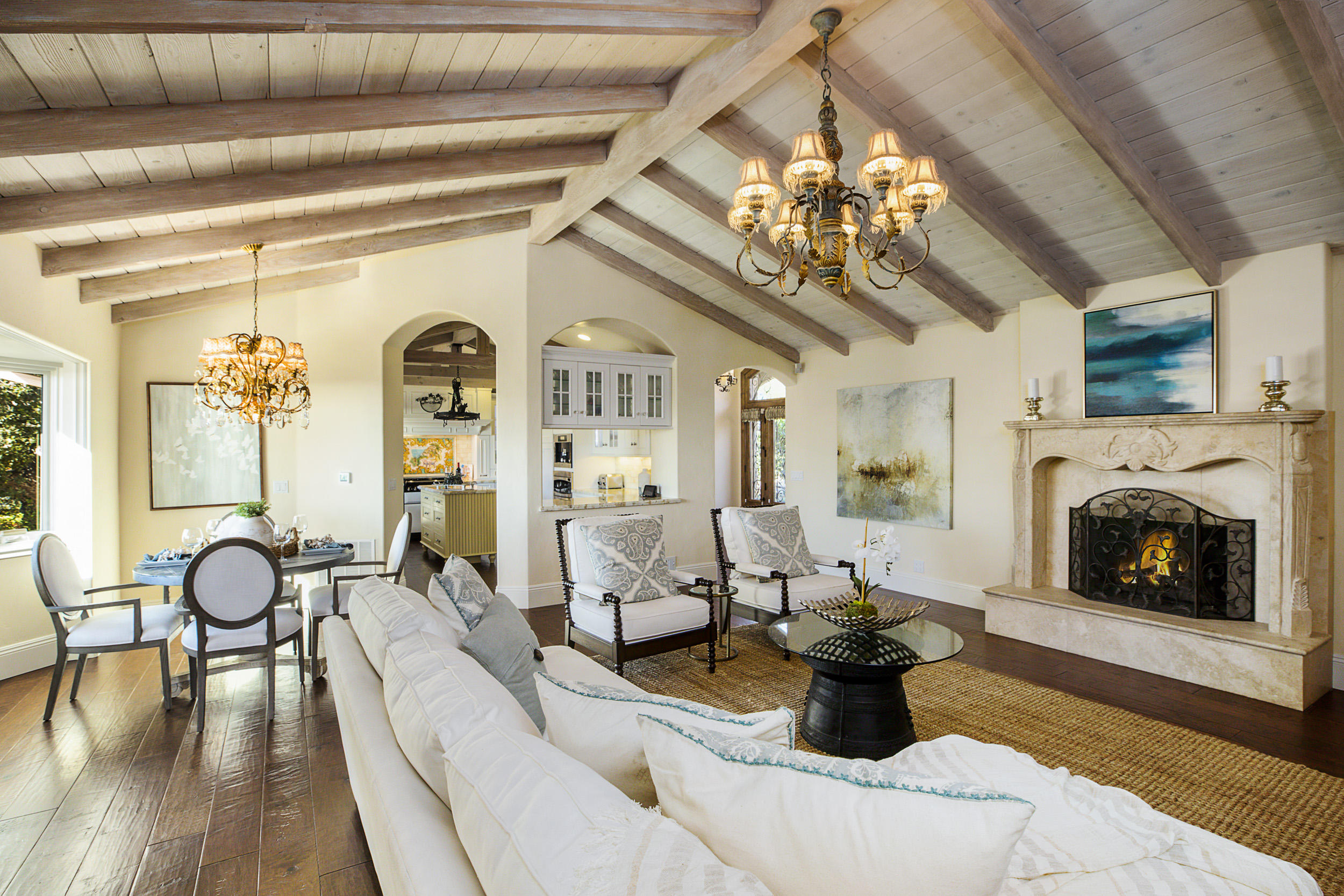 1603 Oramas Road Santa Barbara, CA 93103 - Photo 7 of 23 Living Room looking towards kitchen