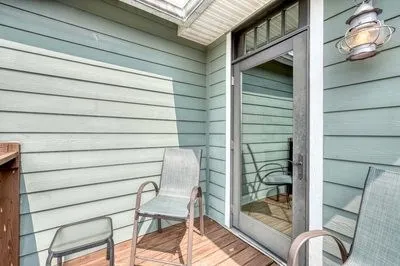 a bathroom with a sink vanity and a mirror
