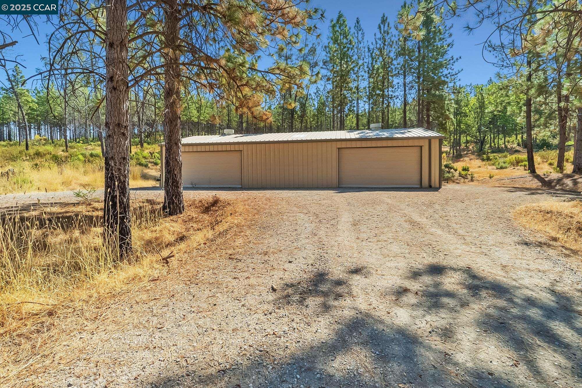 7559 Alamo Rd Mountain Ranch Mountain Ranch, CA 95246 - Photo 16 of 22 a view of backyard with large tree and wooden fence