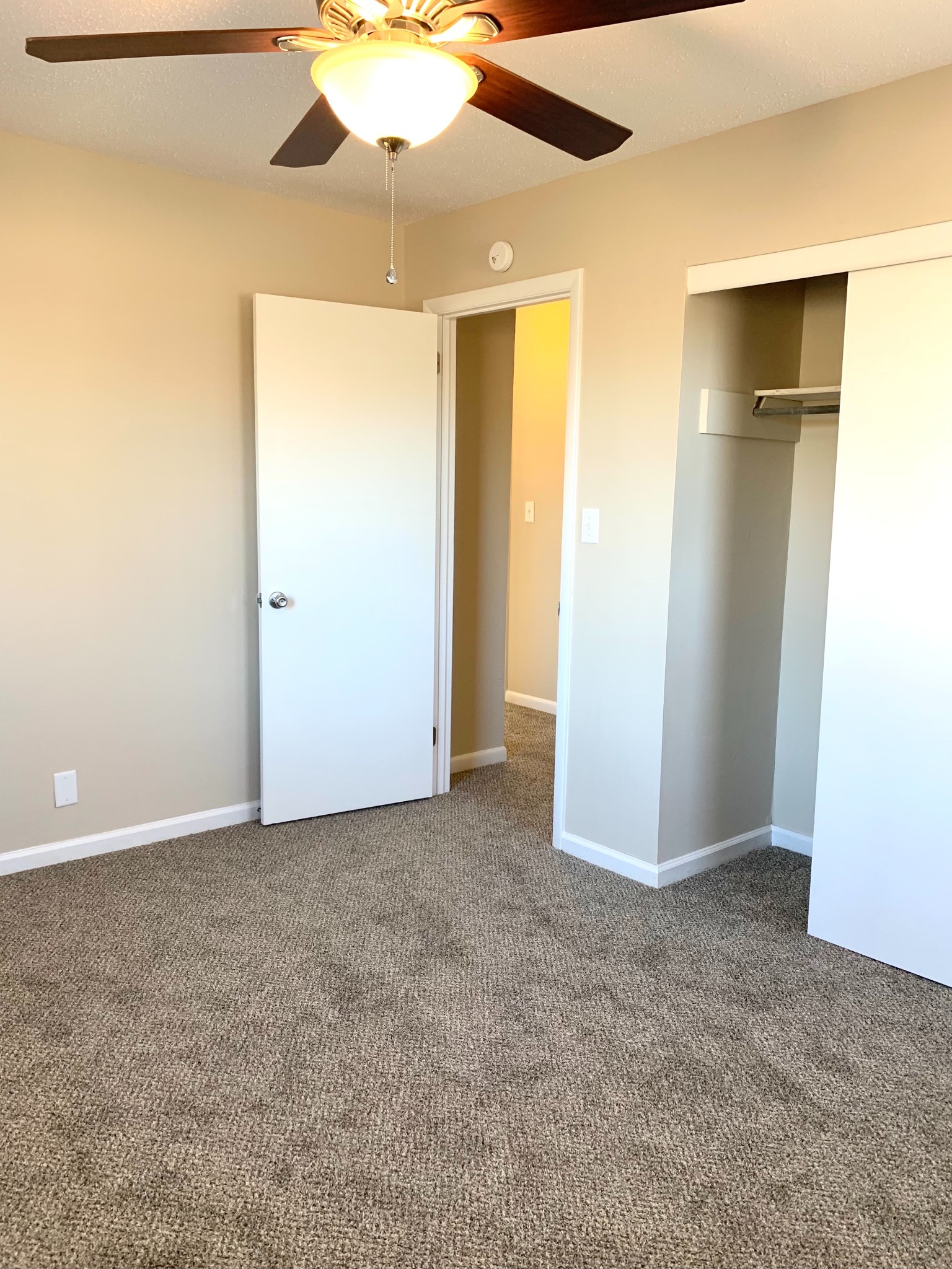 498 Bunker Hill Road Clarksville, TN 37042 - Photo 17 of 20 an empty room with closet and a ceiling fan