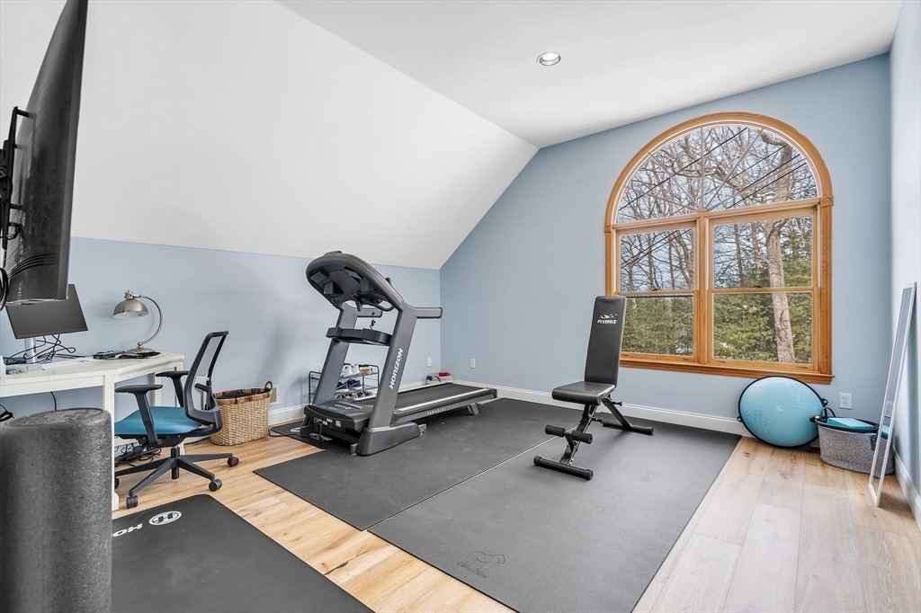 84 Jefferson Road Franklin, MA 02038 - Photo 25 of 39 a view of a workspace with gym equipment