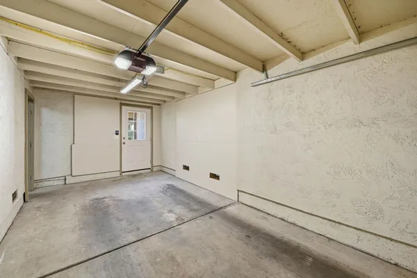 a view of a garage