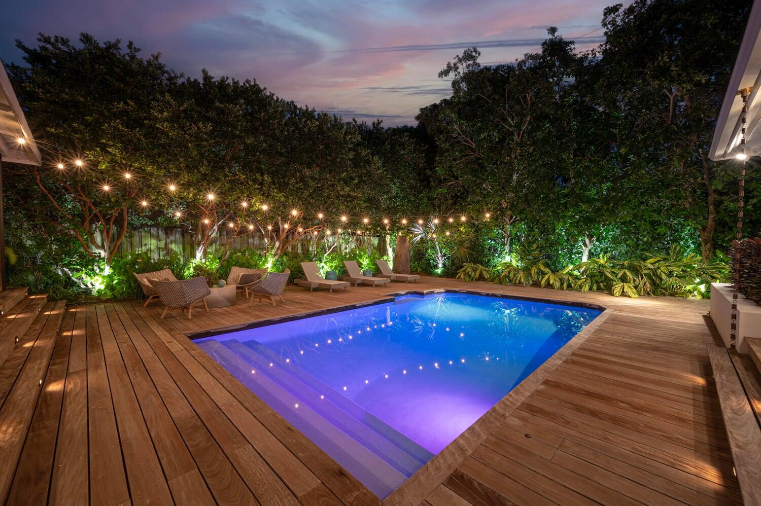 302 Northwest 16th Street Delray Beach, FL 33444 - Photo 8 of 52 Pool Night