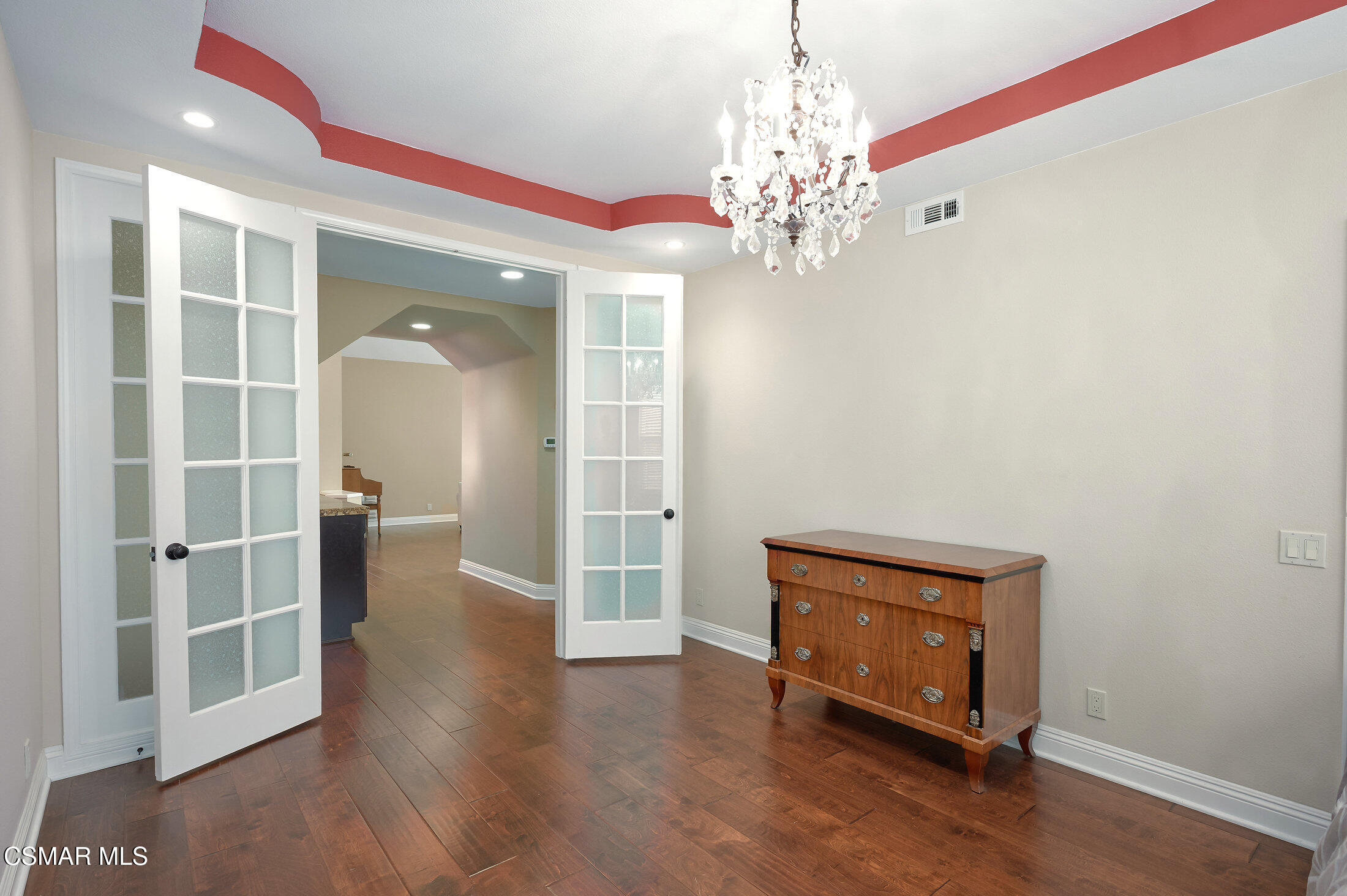 12142 Cherry Grove Street Moorpark, CA 93021 - Photo 14 of 36 a view of livingroom with hardwood floor and a ceiling fan