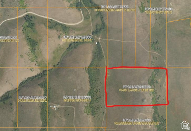 200 Mill Farm Road Montpelier, ID 83254 - Photo 9 of 47 Aerial view of property's location featuring property parcel outlined