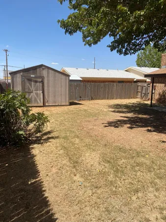 a backyard of a house