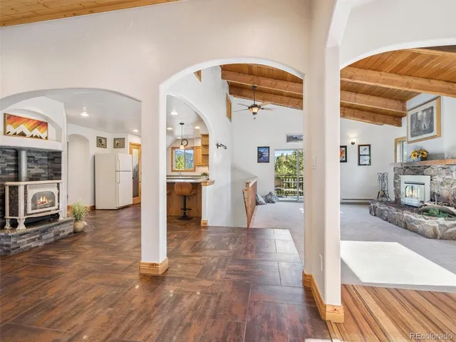 a view interior of a house and wooden floor
