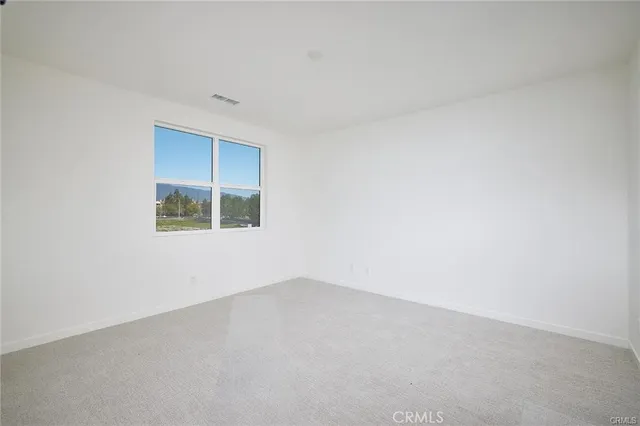 an empty room with a workbench