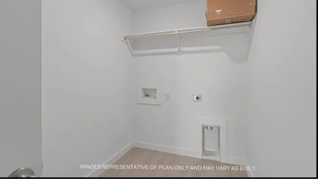 a view of small space with racks on the wall