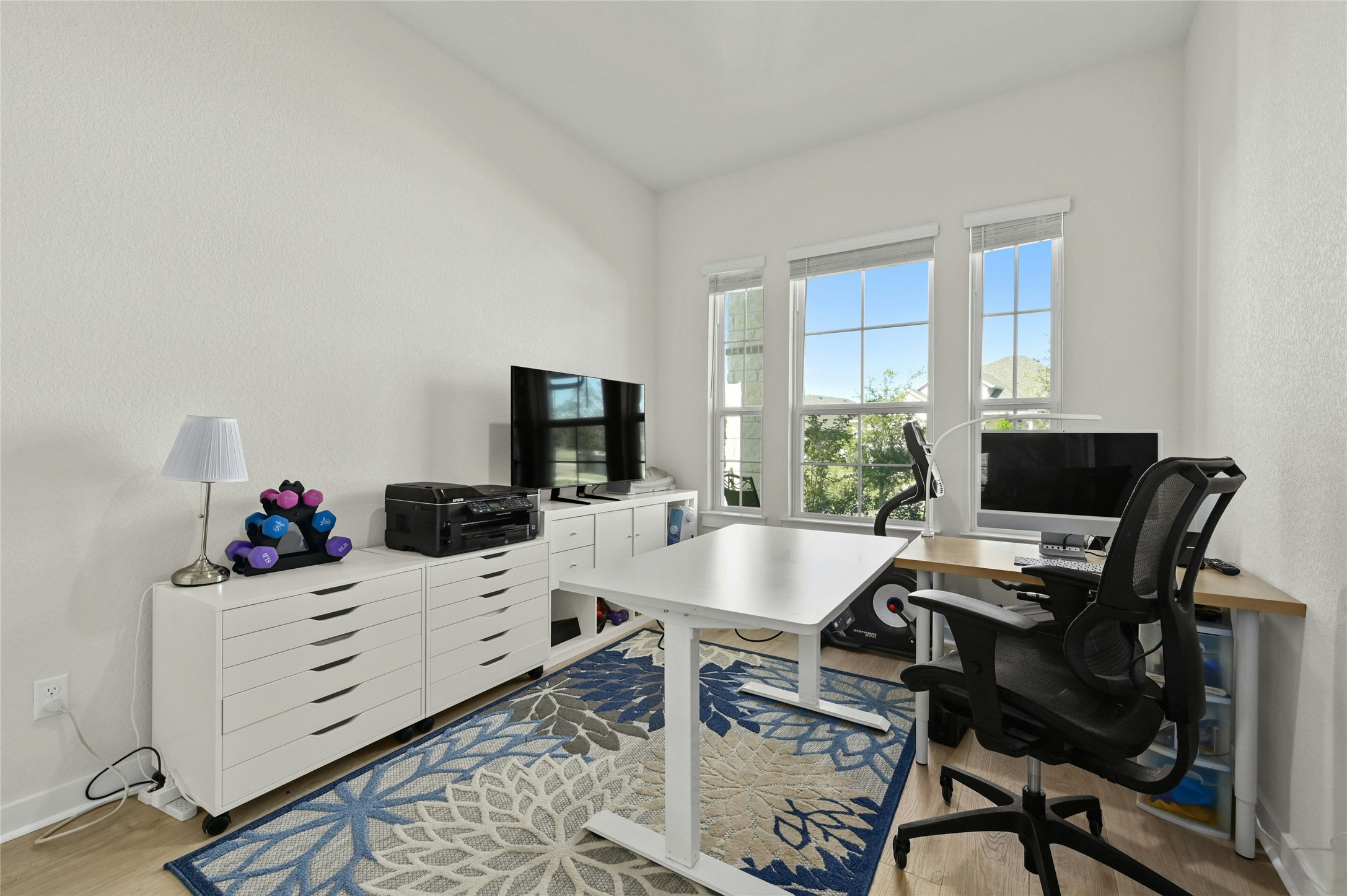 916 Leaning Oak Lane Georgetown, TX 78628 - Photo 17 of 32 Bedrooom/Office space with baseboards and light wood-style floors