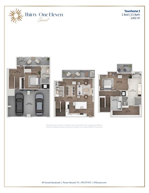 3111 Sunset Boulevard, Unit A01 Flower Mound, TX 75022 - Photo 17 of 39 a picture of a floor plan