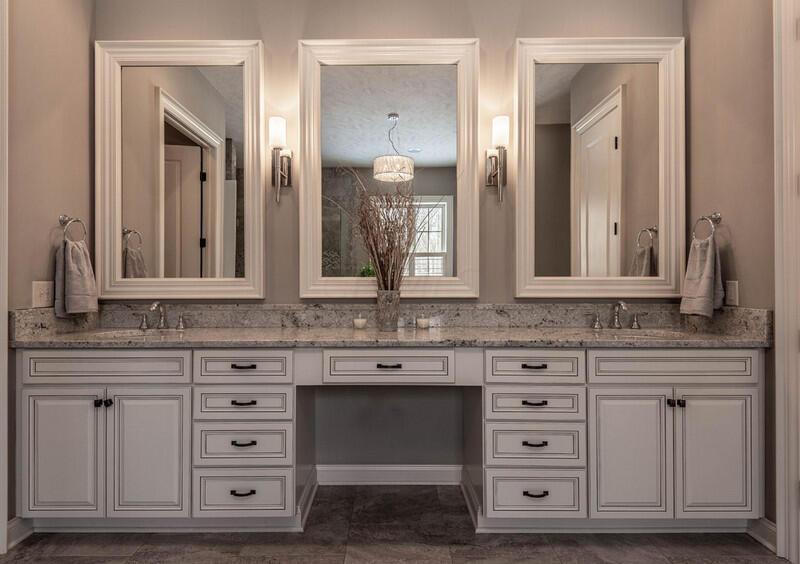 4459 Green Cook Road Johnstown, OH 43031 - Photo 51 of 103 DOUBLE SINKS WITH GRANITE COUNTER, WOODMONT VANITY WITH MAKEUP BAR AND FRAMED MIRRORS