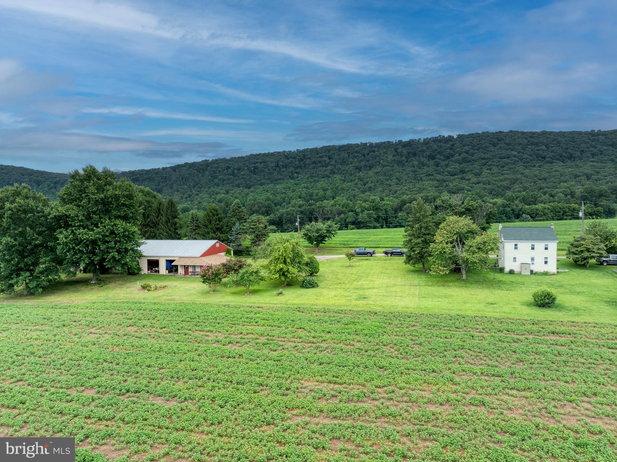 a backyard of a house with a yard and outdoor seating