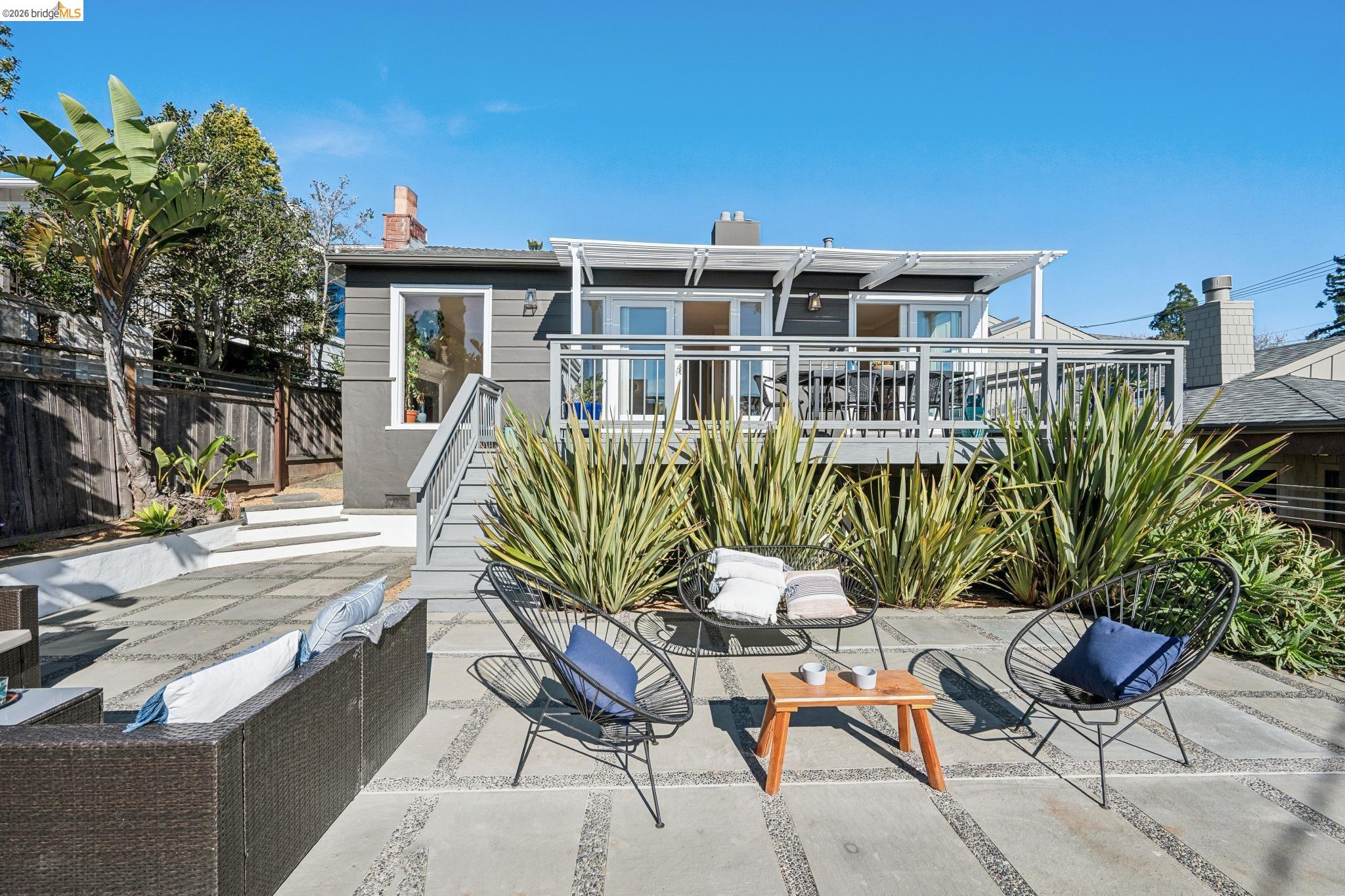 290 Colgate Avenue Kensington, CA 94708 - Photo 49 of 52 Rear view of property featuring a patio area, a chimney, and outdoor furniture