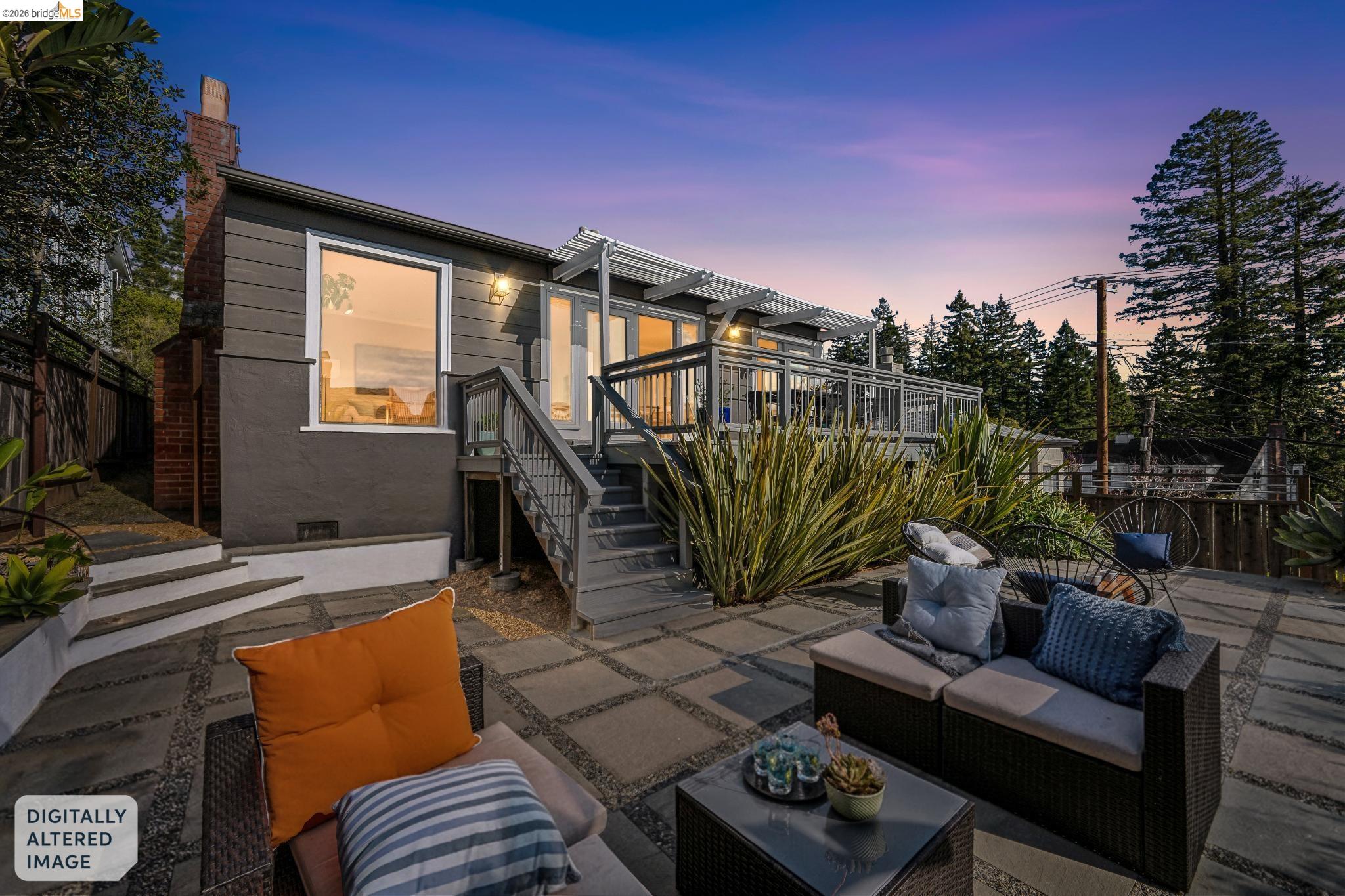 290 Colgate Avenue Kensington, CA 94708 - Photo 51 of 52 View of patio / terrace featuring outdoor lounge area and stairs