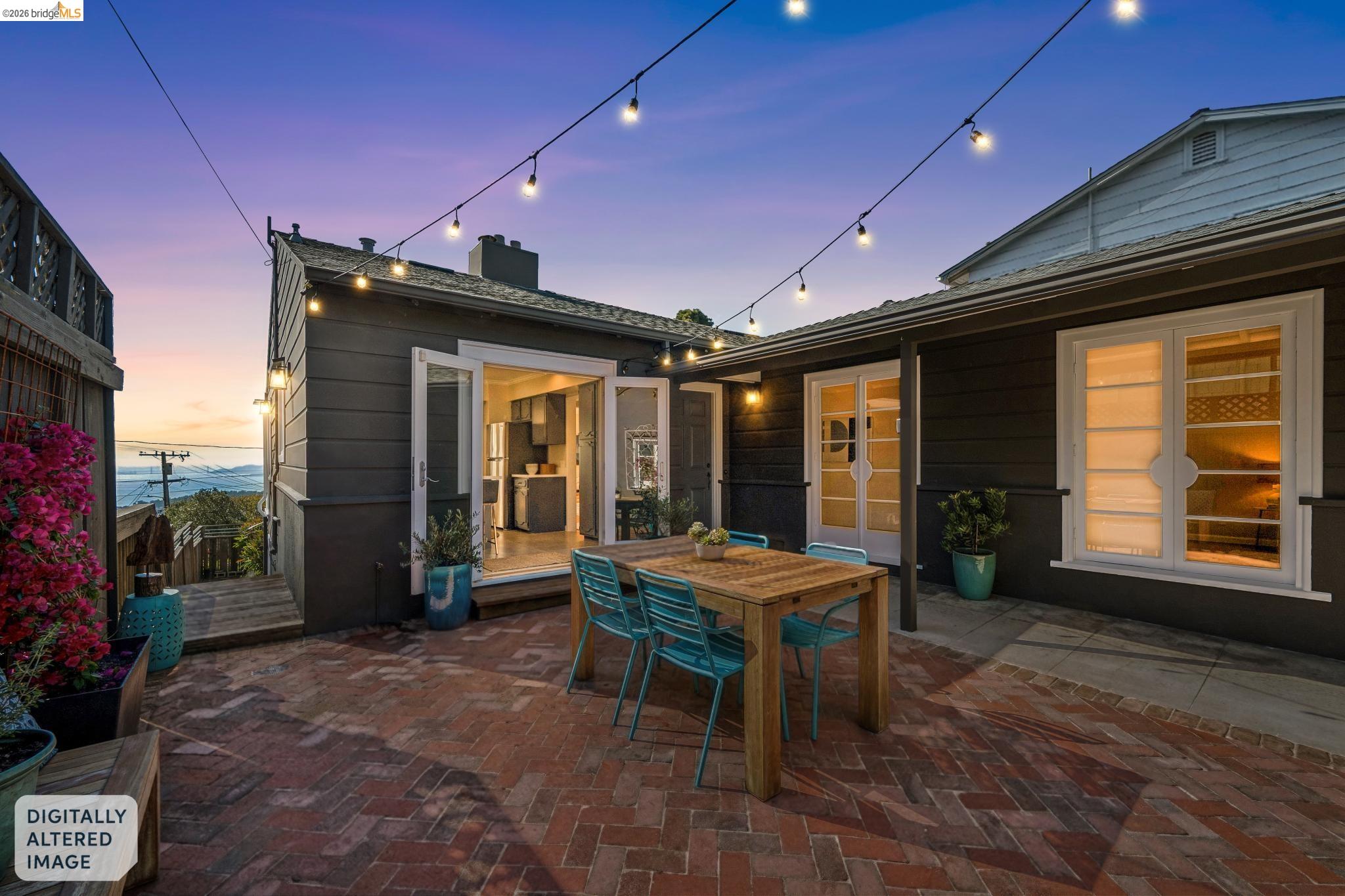 290 Colgate Avenue Kensington, CA 94708 - Photo 52 of 52 Patio terrace at dusk with outdoor dining space and a patio area