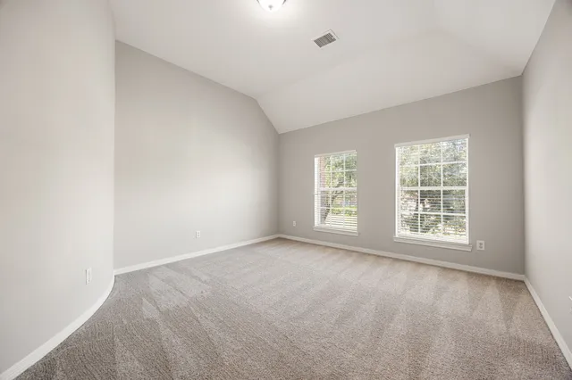 an empty room with an entryway