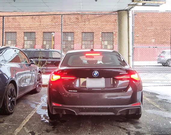 a car parked in front of a house